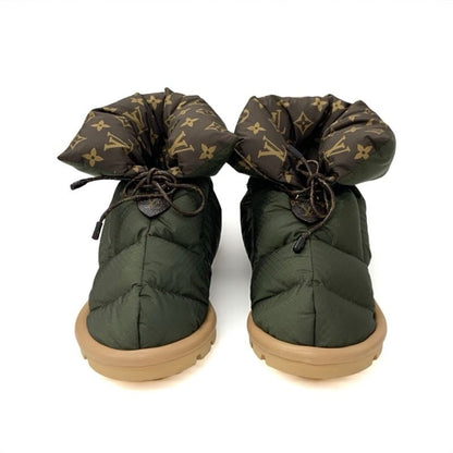 Louis Vuitton Pillow Line Monogram Boots Short Shoes Nylon Khaki Brown