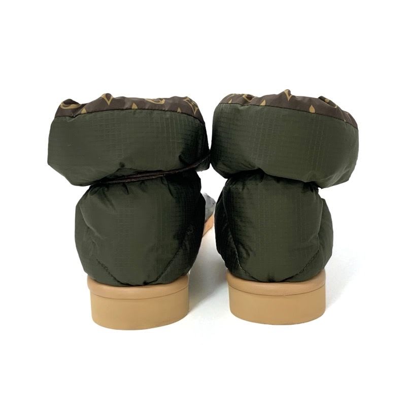 Louis Vuitton Pillow Line Monogram Boots Short Shoes Nylon Khaki Brown