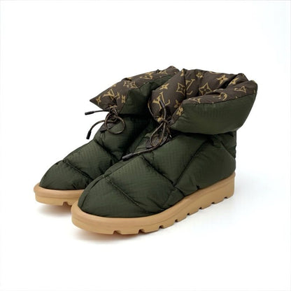 Louis Vuitton Pillow Line Monogram Boots Short Shoes Nylon Khaki Brown