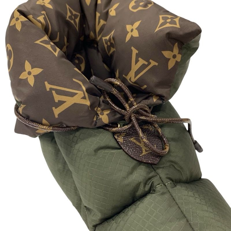 Louis Vuitton Pillow Line Monogram Boots Short Shoes Nylon Khaki Brown