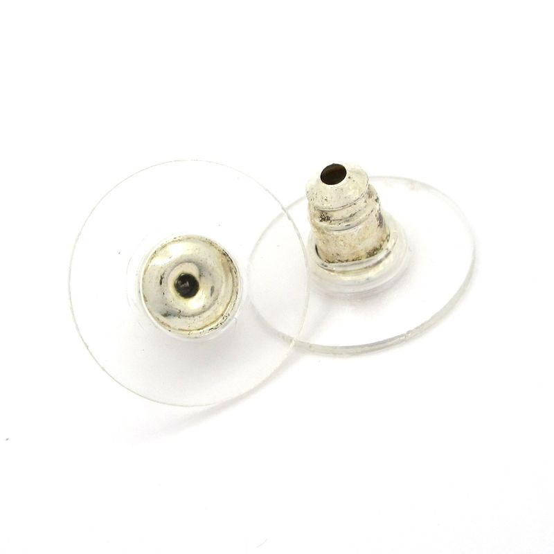 Chanel Earrings - Silver X Light Blue X Clear Coco Mark Parfum Bottle