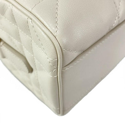 DIOR Christian Dior Handbag Excellent Condition Groove 20 Ivory Mini Boston