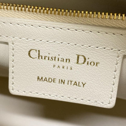 DIOR Christian Dior Handbag Excellent Condition Groove 20 Ivory Mini Boston