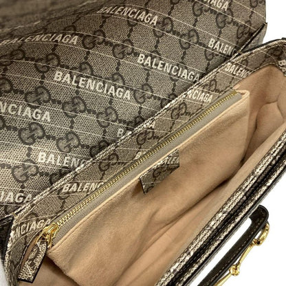Gucci Shoulder Bag Similar GG Plus GG Supreme Horsebit 1955 602204 Beige X Dark