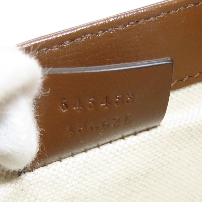 Gucci 645453 Horsebit 1955 GG Supreme 2WAY Handbag PVC Leather Women