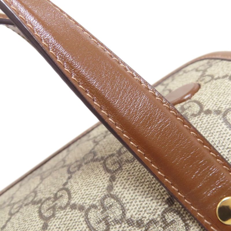 Gucci 645453 Horsebit 1955 GG Supreme 2WAY Handbag PVC Leather Women