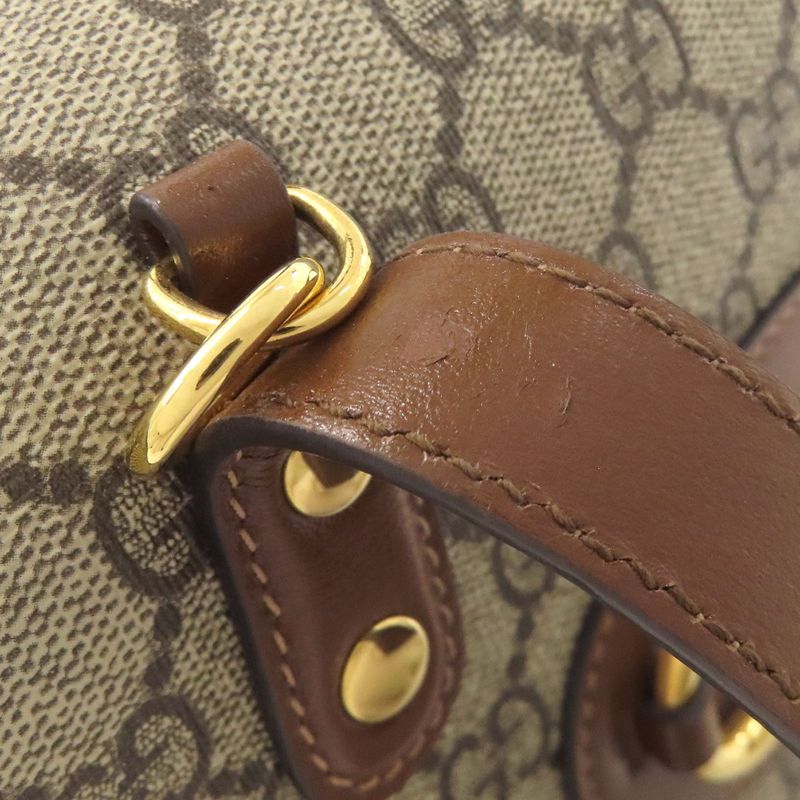 Gucci 645453 Horsebit 1955 GG Supreme 2WAY Handbag PVC Leather Women