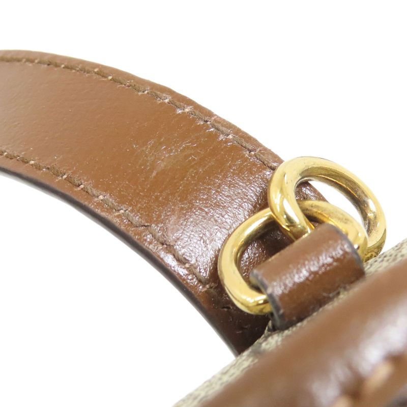 Gucci 645453 Horsebit 1955 GG Supreme 2WAY Handbag PVC Leather Women