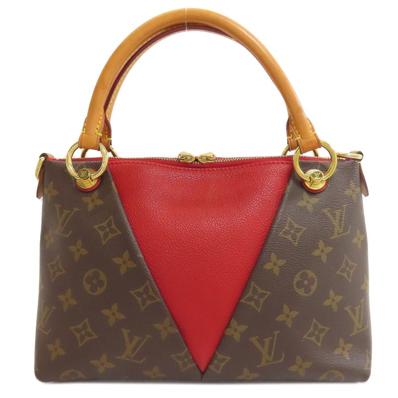 Louis Vuitton M43966 V Tote BB Handbag Monogram Canvas Women