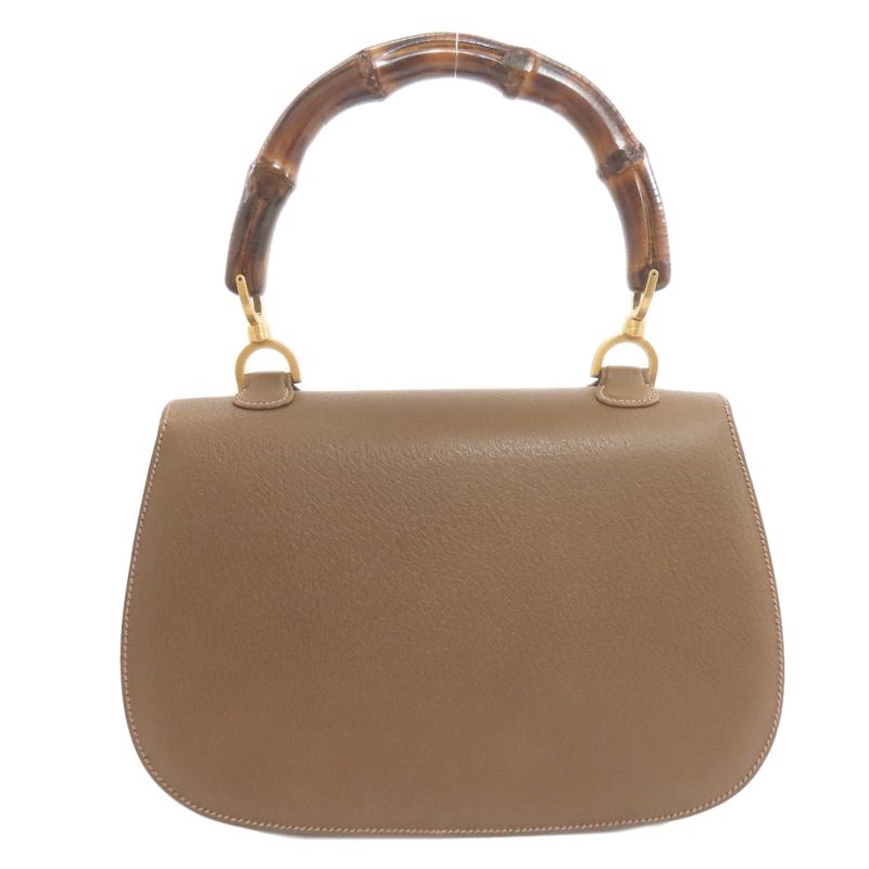 Gucci 000-29-0633 Bamboo Handle 2-way Handbag Calf Women