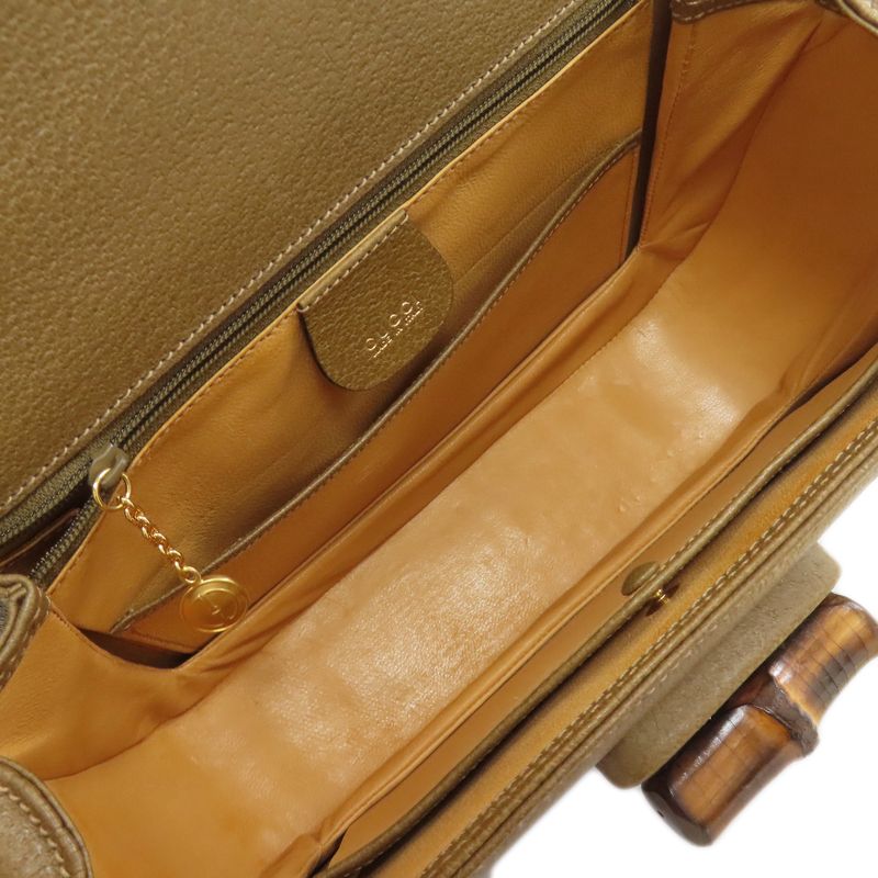 Gucci 000-29-0633 Bamboo Handle 2-way Handbag Calf Women