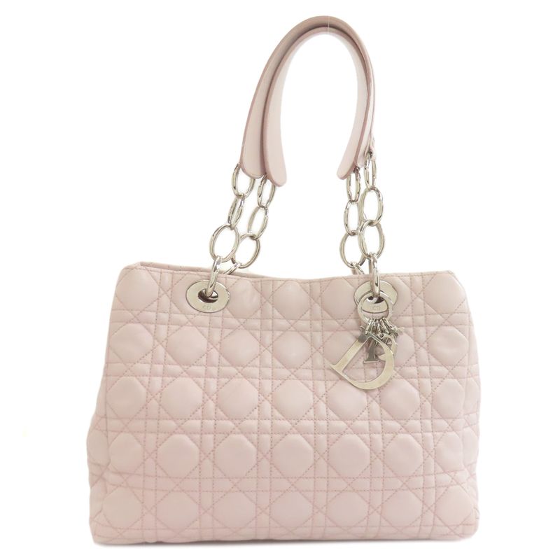 Christian DIOR Lady Dior Tote Bag Calf Women