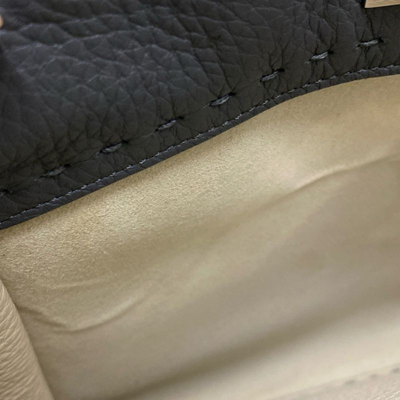 Fendi Handbag Peekaboo Iconic Medium Selleria 8bn290 Dark Grey Leather