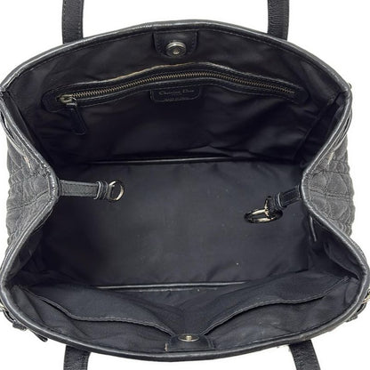 DIOR Christian Dior Tote Bag Panarea Black Leather