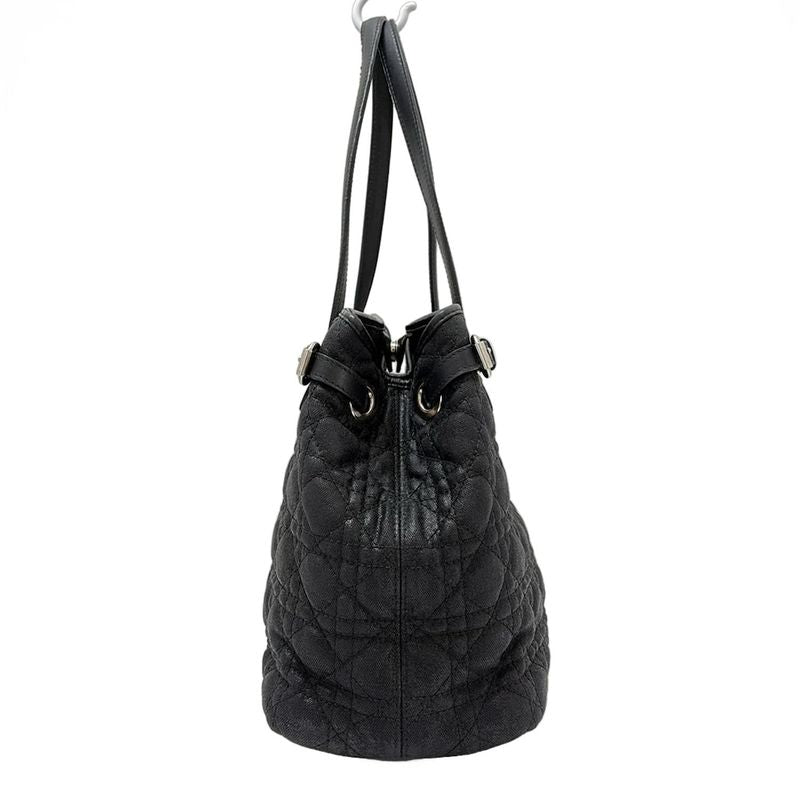 DIOR Christian Dior Tote Bag Panarea Black Leather