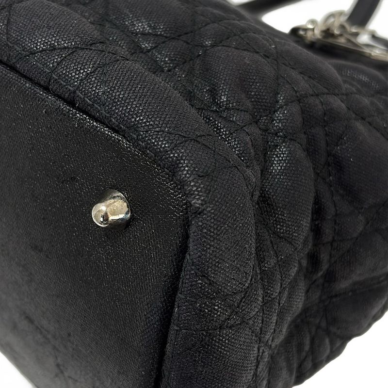 DIOR Christian Dior Tote Bag Panarea Black Leather