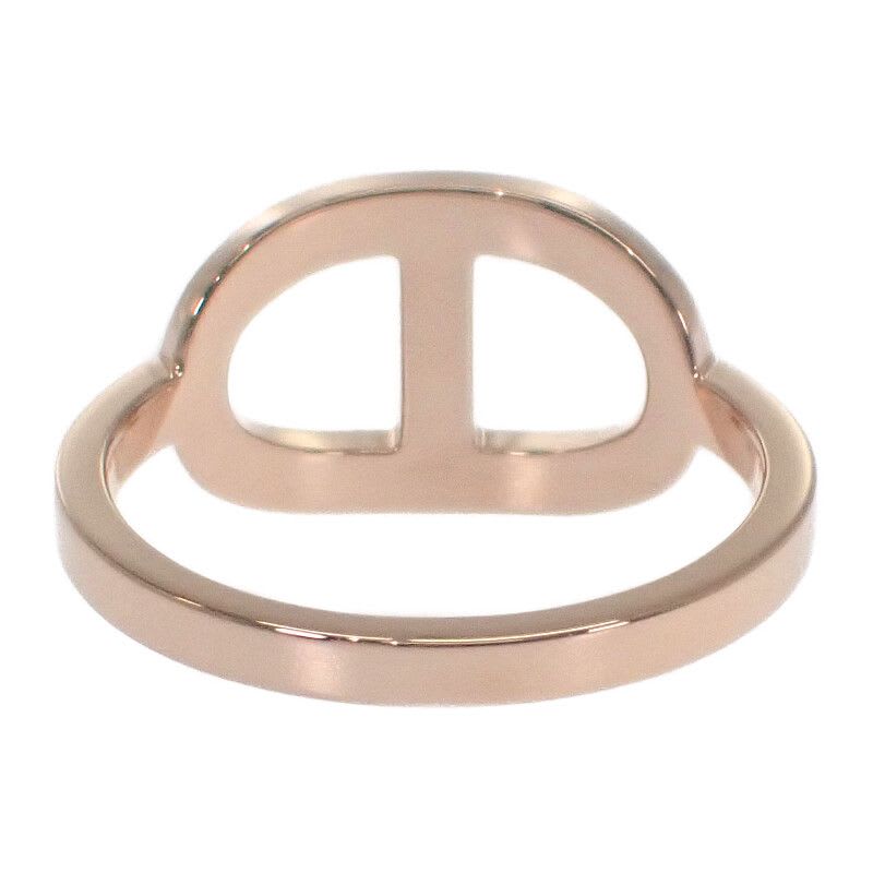Hermes Chaine D'ancre Contour MM #53 no 13 B Ring 18K Pink Gold Diamond