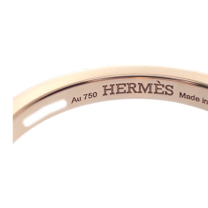 Hermes Chaine D'ancre Contour MM #53 no 13 B Ring 18K Pink Gold Diamond