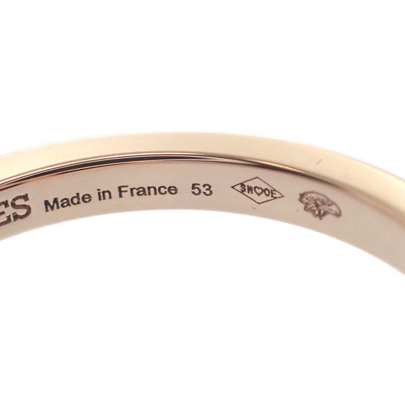 Hermes Chaine D'ancre Contour MM #53 no 13 B Ring 18K Pink Gold Diamond