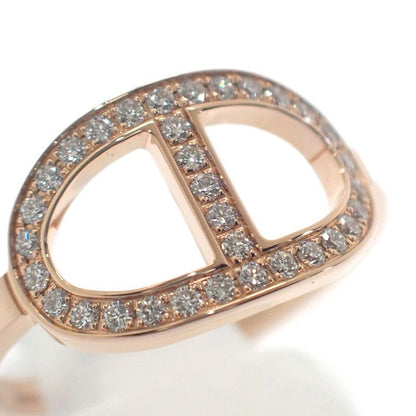Hermes Chaine D'ancre Contour MM #53 no 13 B Ring 18K Pink Gold Diamond