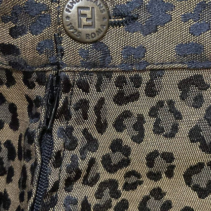 Fendi Jeans Skirt Size L 40 Women - Brown And Black Knee Length Leopard Print
