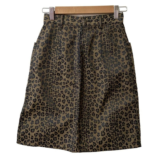 Fendi Jeans Skirt Size L 40 Women - Brown And Black Knee Length Leopard Print