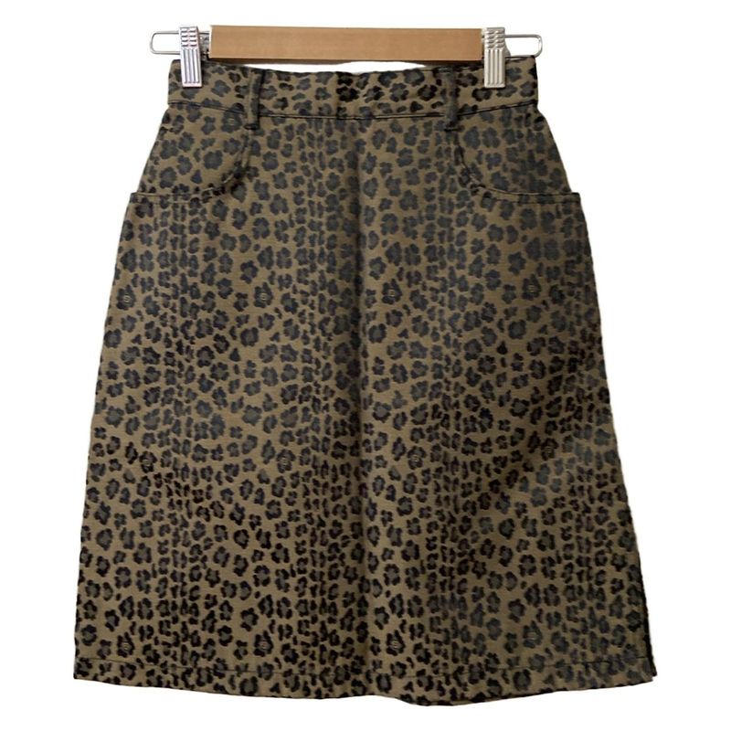 Fendi Jeans Skirt Size L 40 Women - Brown And Black Knee Length Leopard Print
