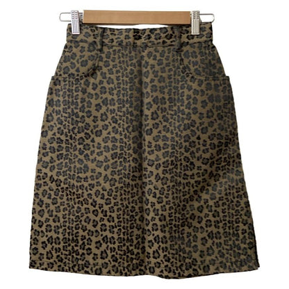 Fendi Jeans Skirt Size L 40 Women - Brown And Black Knee Length Leopard Print