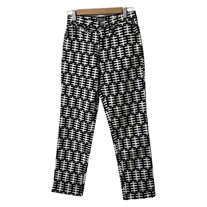 Versace Jeans Couture Pants Size 44 L Women's - White And Black Full Length