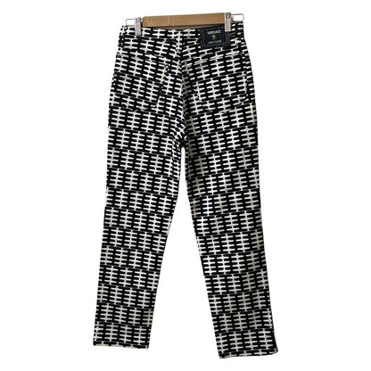 Versace Jeans Couture Pants Size 44 L Women's - White And Black Full Length