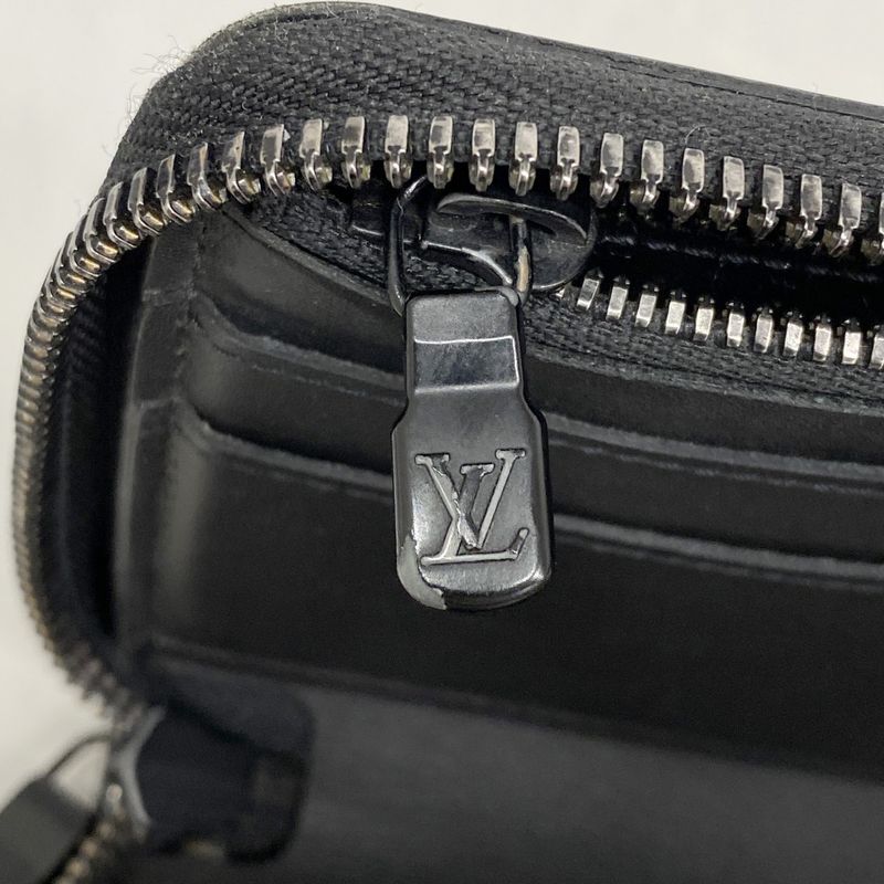 Louis Vuitton Long Wallet Monogram Shadow Zippy Wallet Vertical M62902 Black