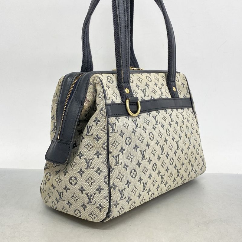 Louis Vuitton Handbag Monogram Mini Josephine PM M92049 Blue Ladies