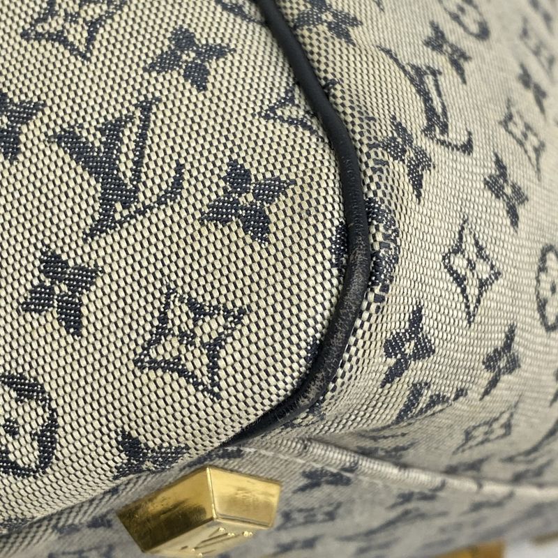 Louis Vuitton Handbag Monogram Mini Josephine PM M92049 Blue Ladies