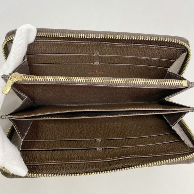 Louis Vuitton Long Wallet Damier Zippy Wallet N60015 Ebène Men Women Unisex