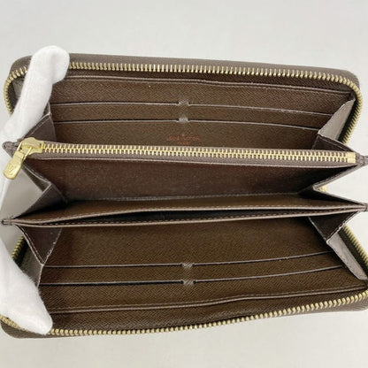 Louis Vuitton Long Wallet Damier Zippy Wallet N60015 Ebène Men Women Unisex