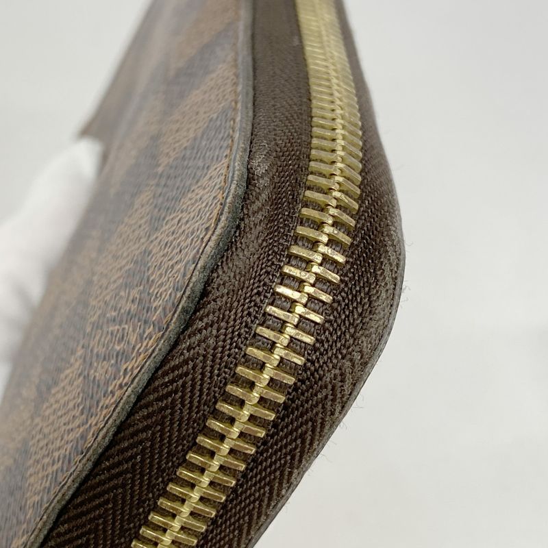 Louis Vuitton Long Wallet Damier Zippy Wallet N60015 Ebène Men Women Unisex