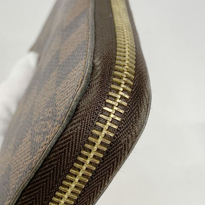 Louis Vuitton Long Wallet Damier Zippy Wallet N60015 Ebène Men Women Unisex