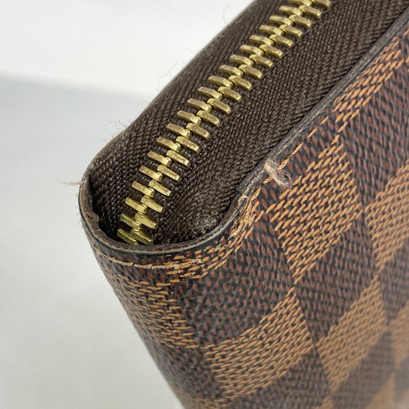 Louis Vuitton Long Wallet Damier Zippy Wallet N60015 Ebène Men Women Unisex