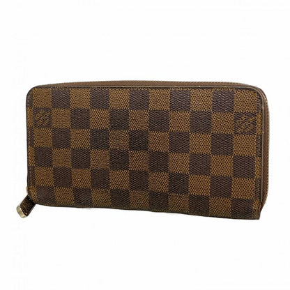 Louis Vuitton Long Wallet Damier Zippy Wallet N60015 Ebène Men Women Unisex