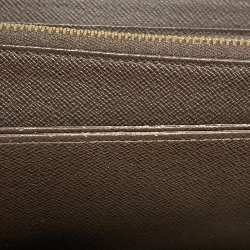 Louis Vuitton Long Wallet Damier Zippy Wallet N60015 Ebène Men Women Unisex