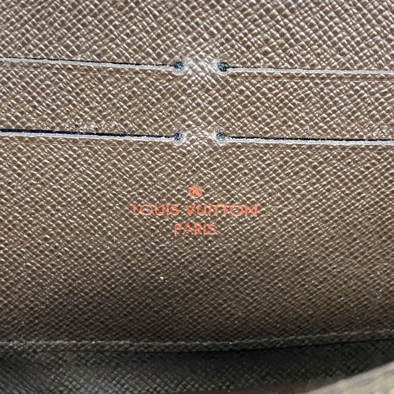 Louis Vuitton Long Wallet Damier Zippy Wallet N60015 Ebène Men Women Unisex