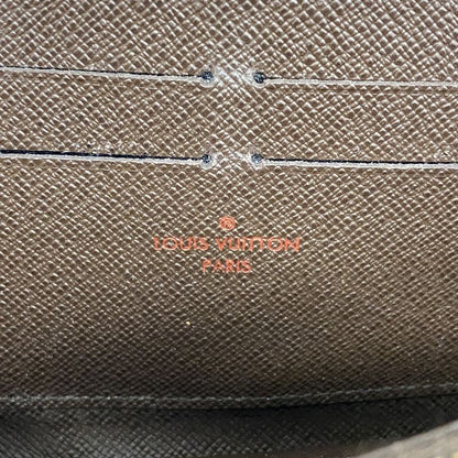 Louis Vuitton Long Wallet Damier Zippy Wallet N60015 Ebène Men Women Unisex