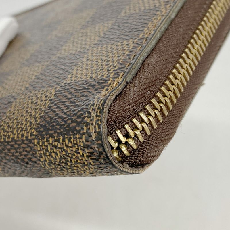Louis Vuitton Long Wallet Damier Zippy Wallet N60015 Ebène Men Women Unisex