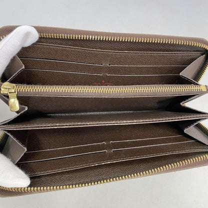 Louis Vuitton Long Wallet Damier Zippy Wallet N60015 Ebène Men Women Unisex