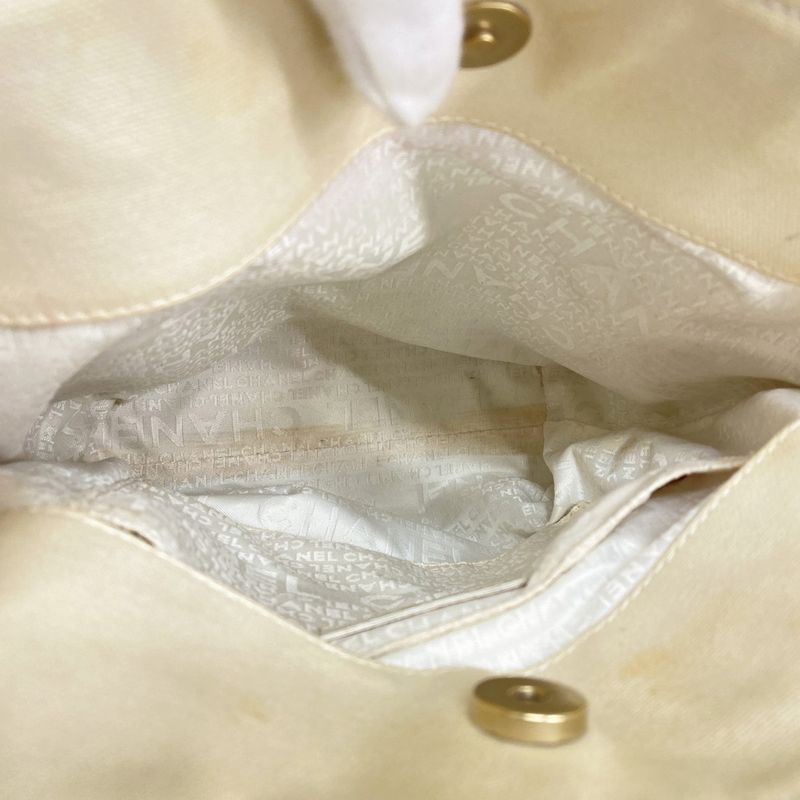 Chanel Tote Bag Windows Canvas Black White Chien Pan Gold Hardware Women's