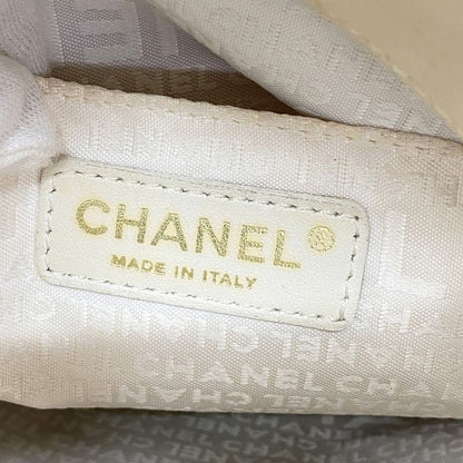 Chanel Tote Bag Windows Canvas Black White Chien Pan Gold Hardware Women's