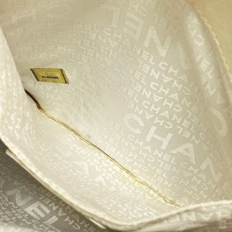 Chanel Tote Bag Windows Canvas Black White Chien Pan Gold Hardware Women's