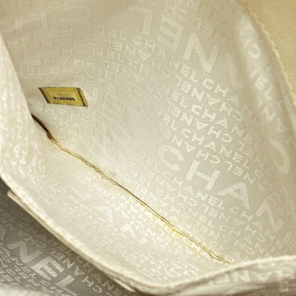 Chanel Tote Bag Windows Canvas Black White Chien Pan Gold Hardware Women's