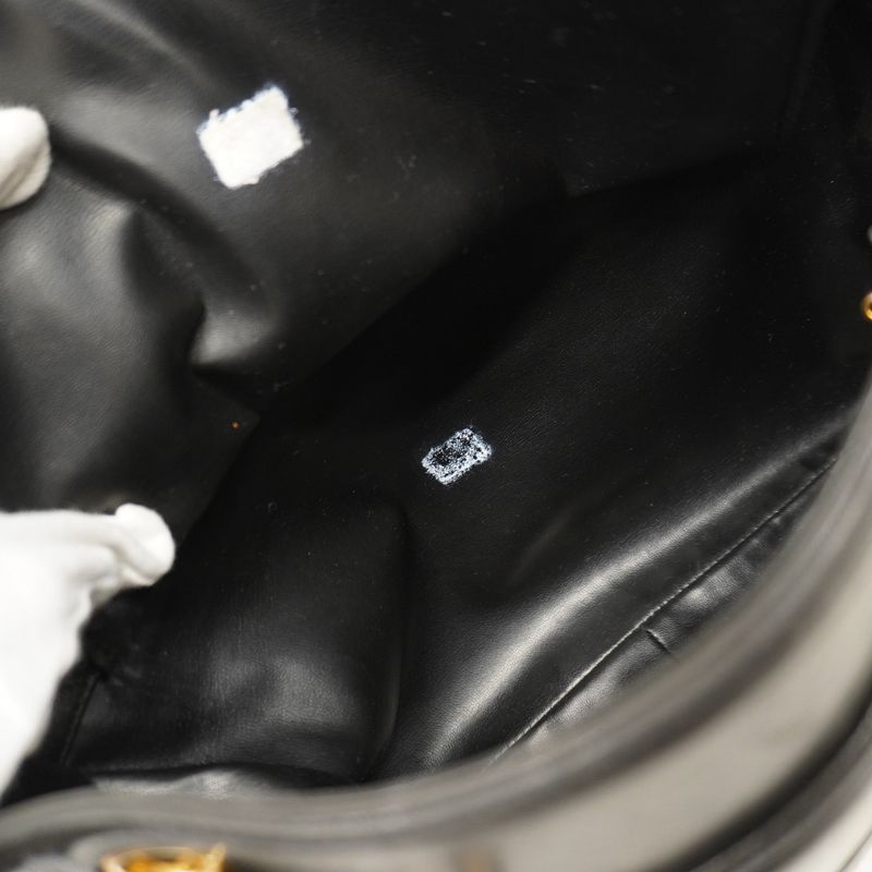 Chanel Tote Bag Lambskin Black Gold Hardware Women