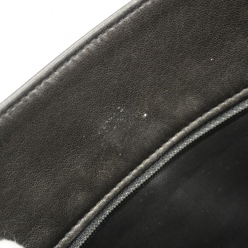 Chanel Tote Bag Lambskin Black Gold Hardware Women